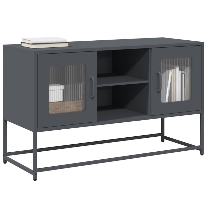 vidaXL Έπιπλο Τηλεόρασης Ανθρακί 100,5x39x60,5 εκ. από Ατσάλι