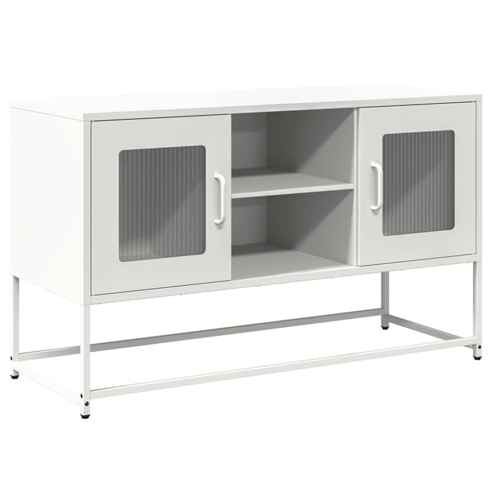 vidaXL Έπιπλο Τηλεόρασης Λευκό 100,5x39x60,5 εκ. από Ατσάλι