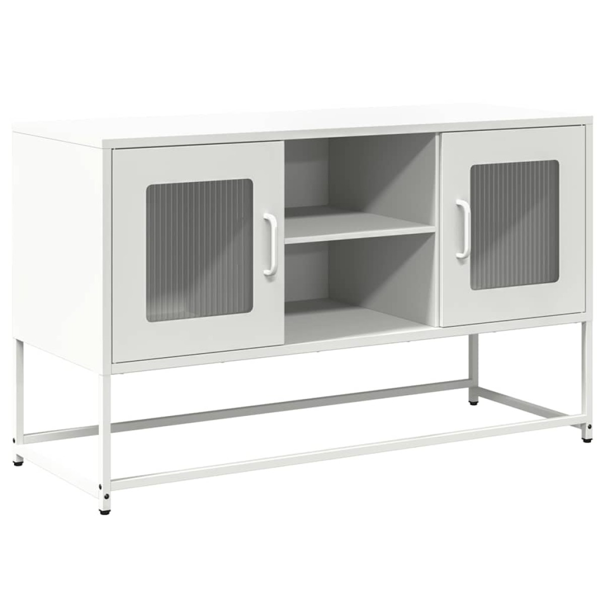 vidaXL Έπιπλο Τηλεόρασης Λευκό 100,5x39x60,5 εκ. από Ατσάλι