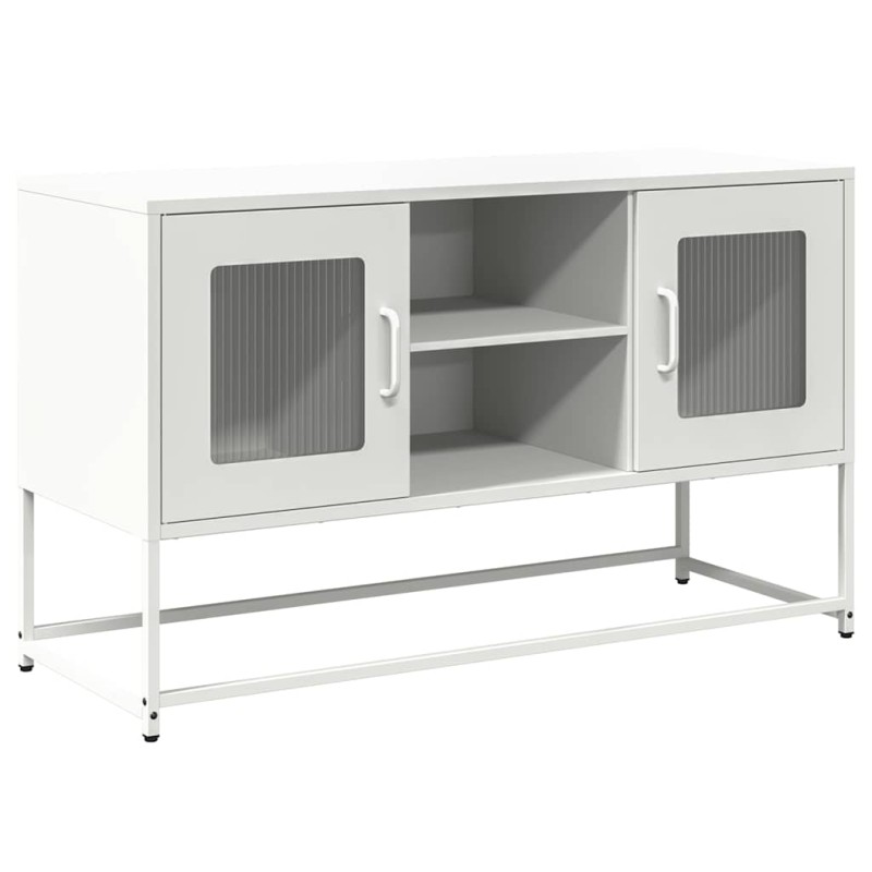 vidaXL Έπιπλο Τηλεόρασης Λευκό 100,5x39x60,5 εκ. από Ατσάλι