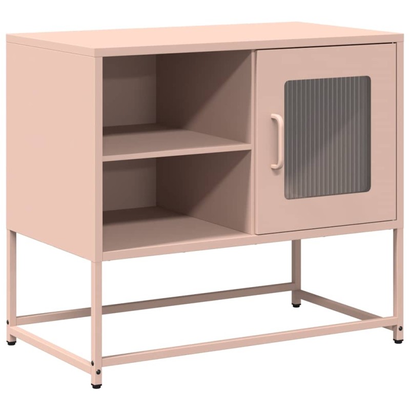 vidaXL Έπιπλο Τηλεόρασης Ροζ 68 x 39 x 60,5 εκ. από Χάλυβα