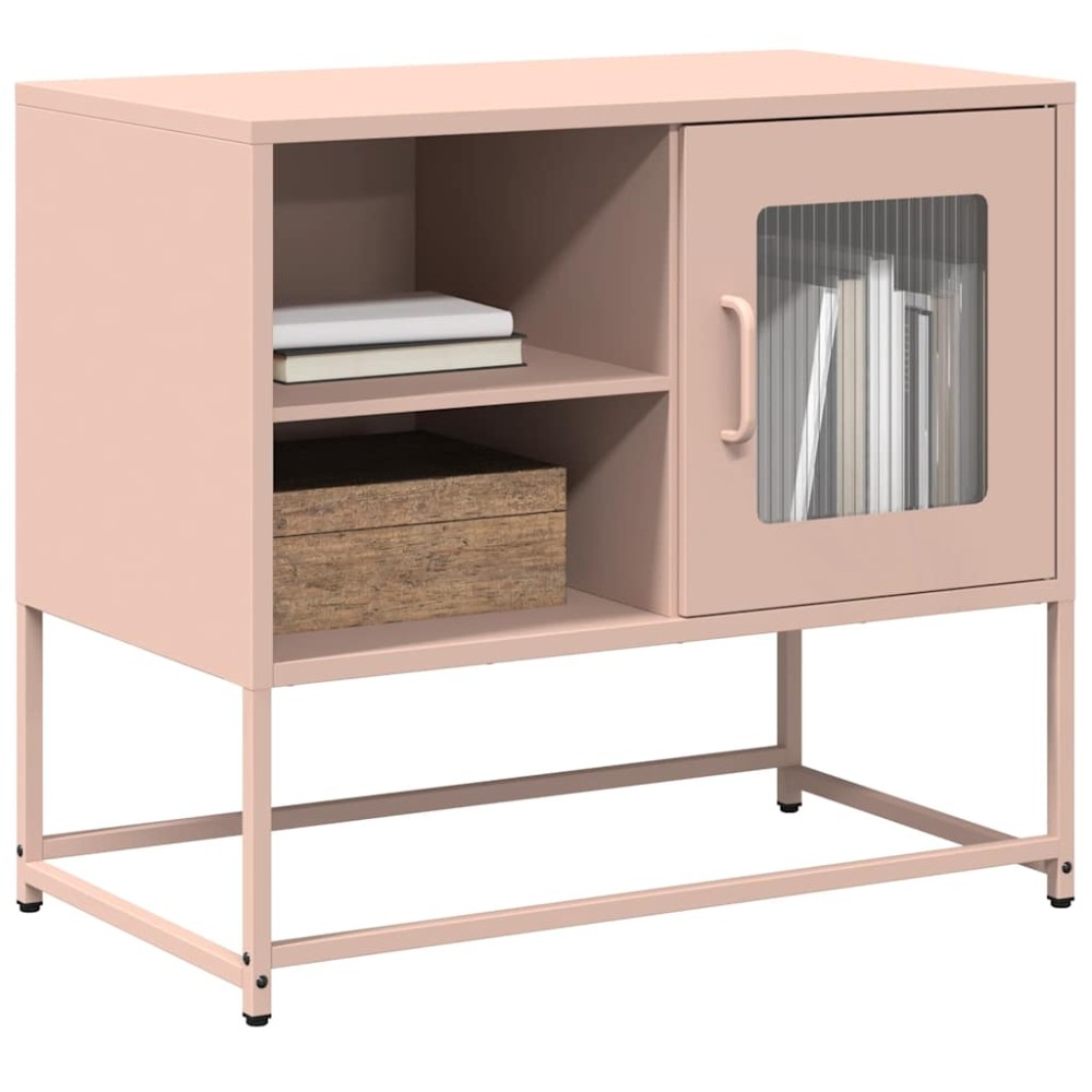 vidaXL Έπιπλο Τηλεόρασης Ροζ 68 x 39 x 60,5 εκ. από Χάλυβα