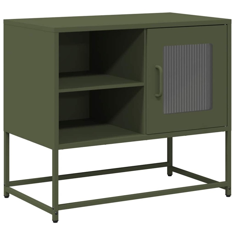 vidaXL Έπιπλο Τηλεόρασης Πράσινο Λαδί 68,5x39x60,5 εκ. από Ατσάλι