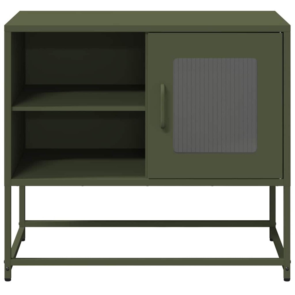 vidaXL Έπιπλο Τηλεόρασης Πράσινο Λαδί 68,5x39x60,5 εκ. από Ατσάλι