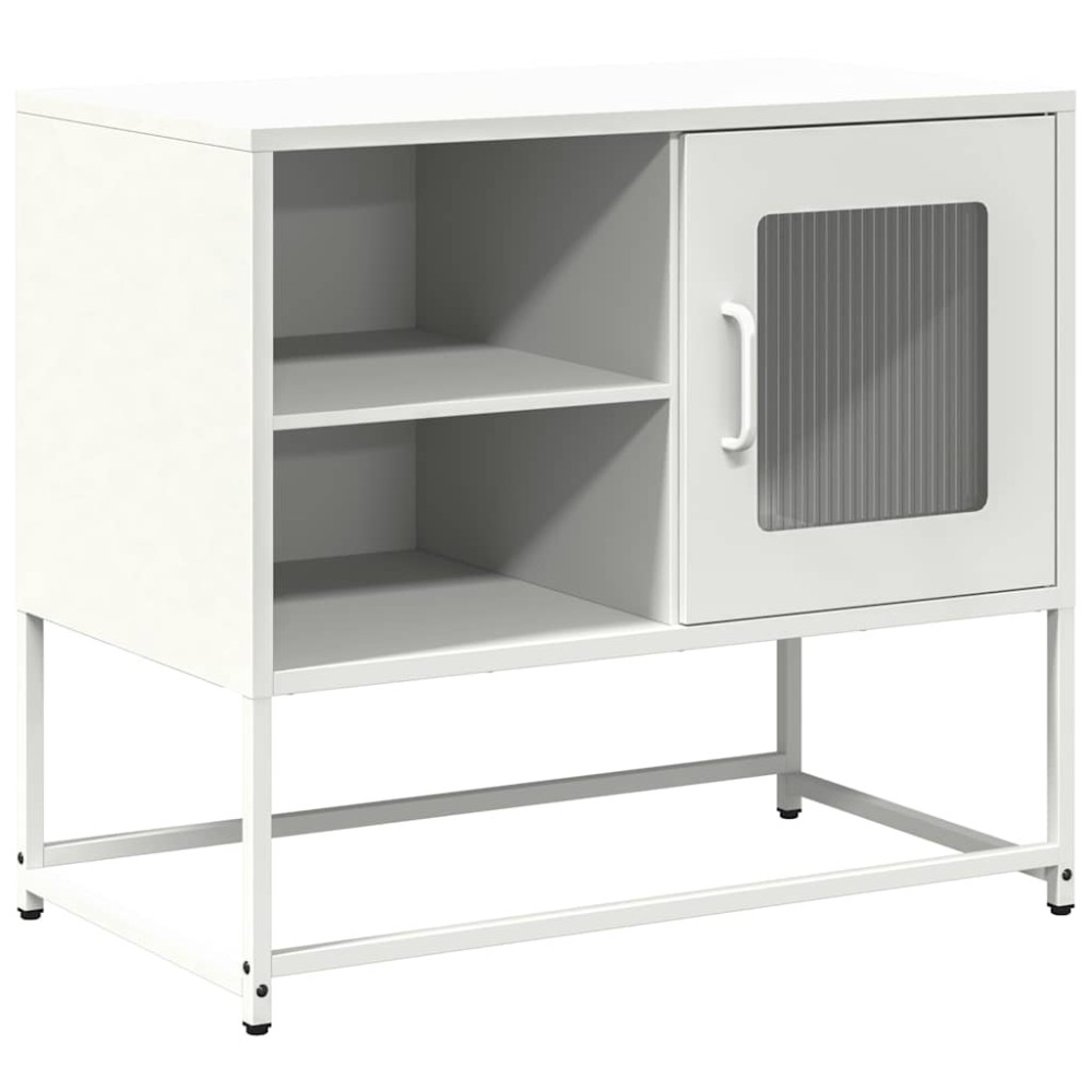 vidaXL Έπιπλο Τηλεόρασης Λευκό 68x39x60,5 εκ. από Χάλυβα