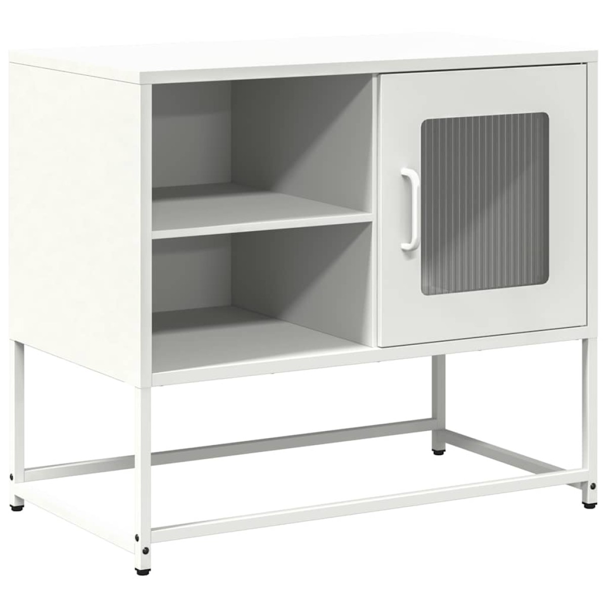 vidaXL Έπιπλο Τηλεόρασης Λευκό 68x39x60,5 εκ. από Χάλυβα