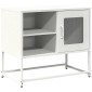 vidaXL Έπιπλο Τηλεόρασης Λευκό 68x39x60,5 εκ. από Χάλυβα