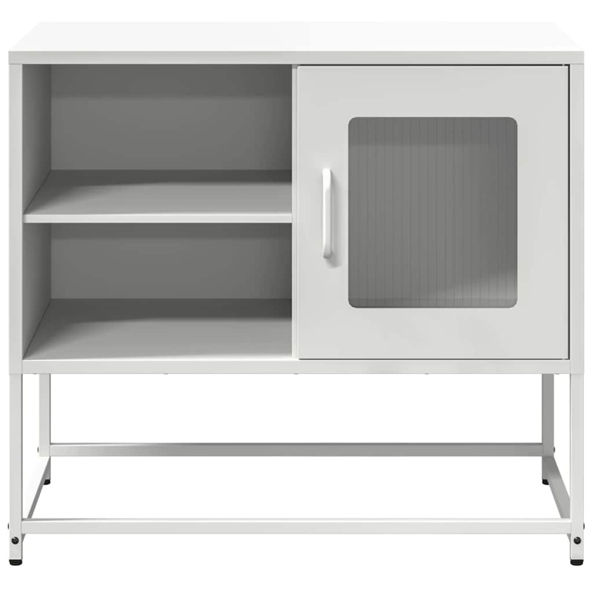 vidaXL Έπιπλο Τηλεόρασης Λευκό 68x39x60,5 εκ. από Χάλυβα