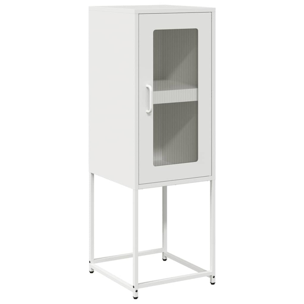 vidaXL Sideboard Λευκό 36x39x107 cm Ατσάλι ψυχρής έλασης