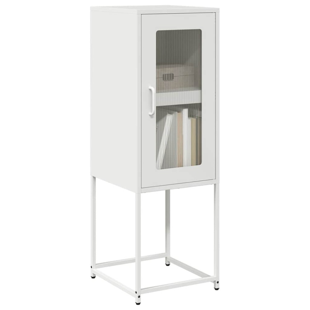 vidaXL Sideboard Λευκό 36x39x107 cm Ατσάλι ψυχρής έλασης
