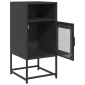 vidaXL Κομοδίνο Μαύρο 36x39x78 cm από χάλυβα ψυχρής έλασης