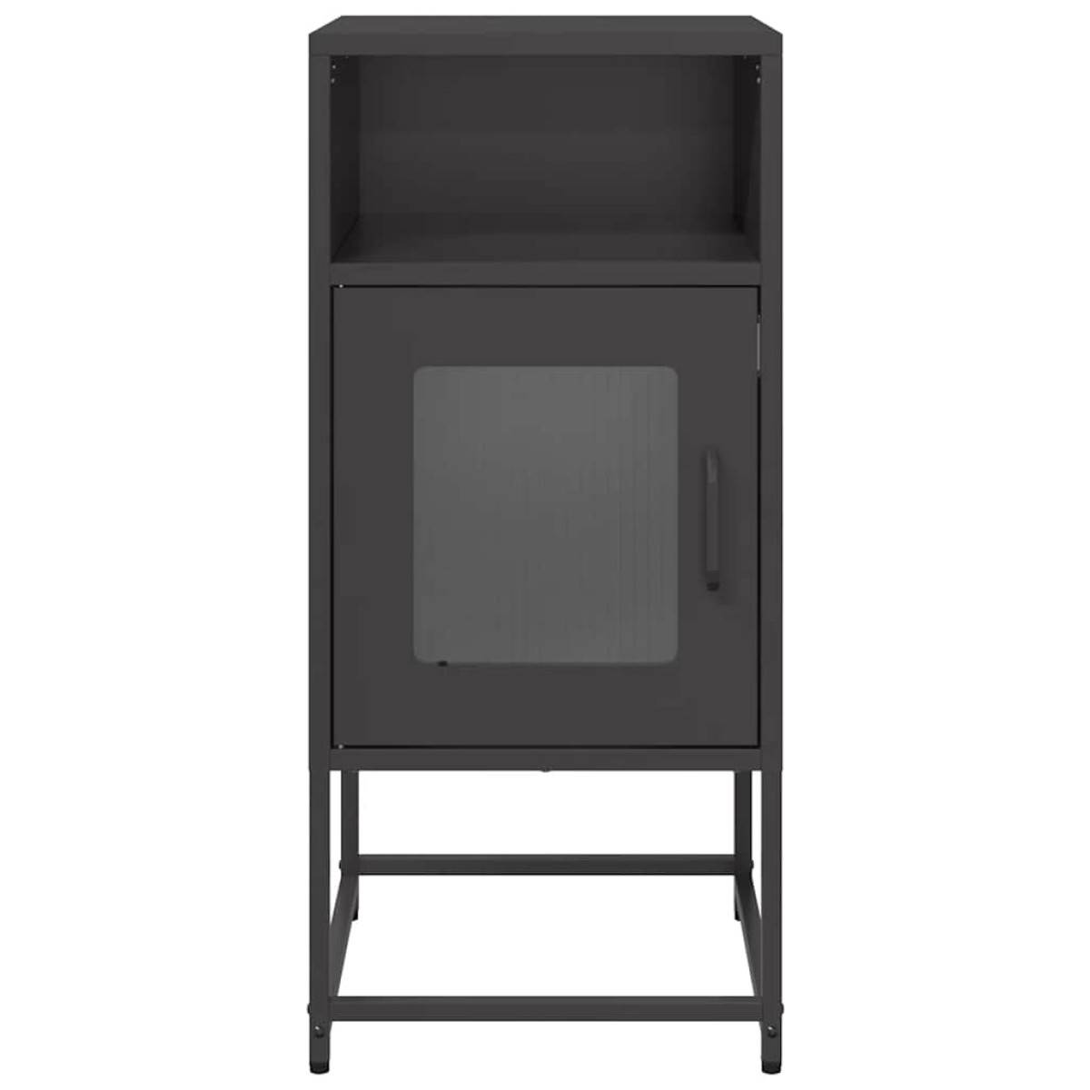 vidaXL Κομοδίνο Μαύρο 36x39x78 cm από χάλυβα ψυχρής έλασης