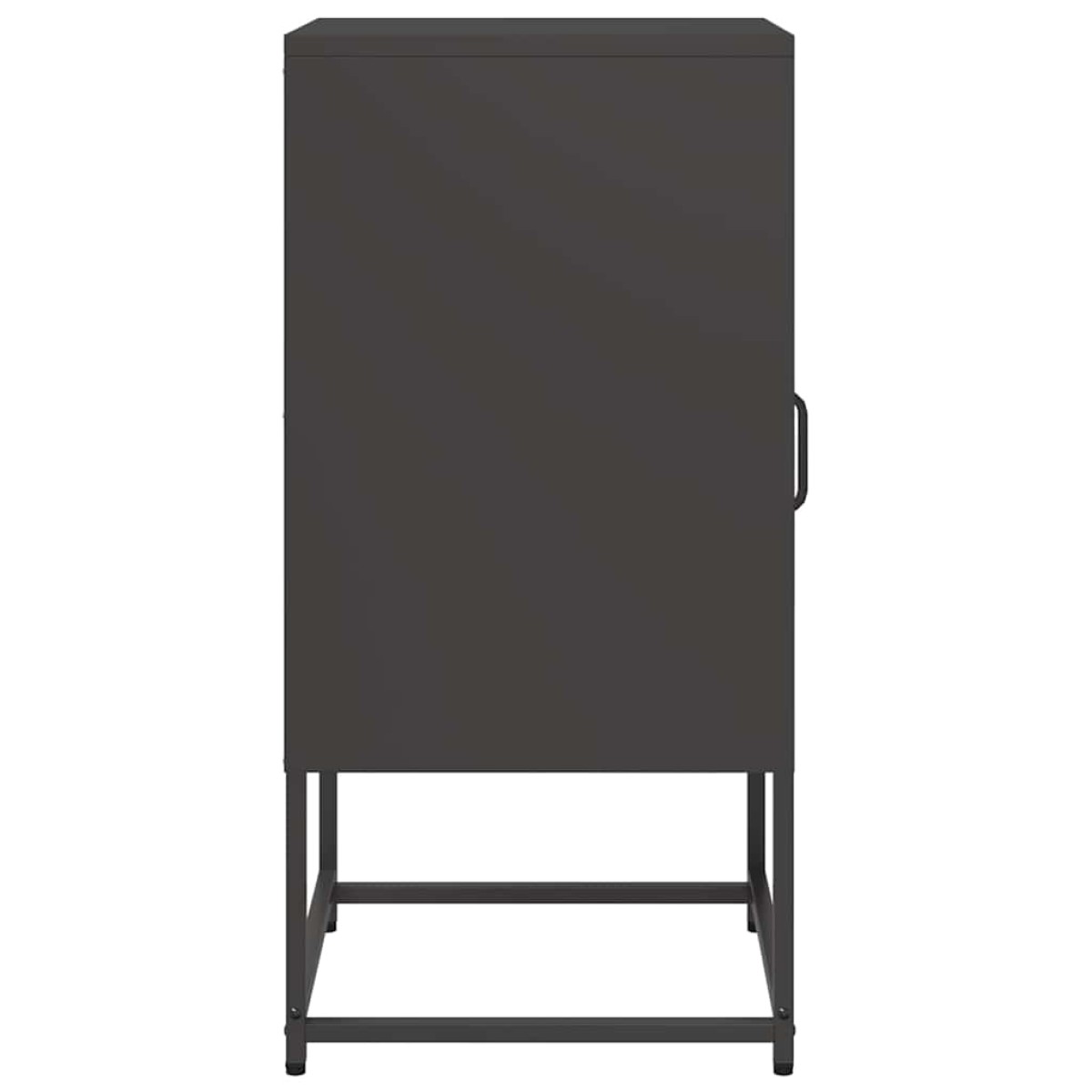 vidaXL Κομοδίνο Μαύρο 36x39x78 cm από χάλυβα ψυχρής έλασης