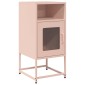 vidaXL Κομοδίνο ροζ 36x39x78 cm από χάλυβα ψυχρής έλασης