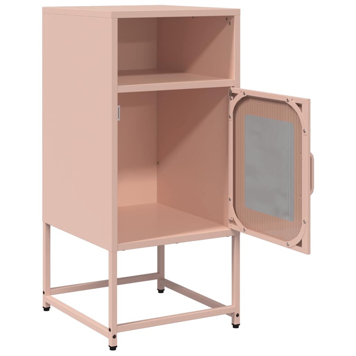 vidaXL Κομοδίνο ροζ 36x39x78 cm από χάλυβα ψυχρής έλασης