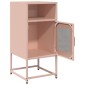 vidaXL Κομοδίνο ροζ 36x39x78 cm από χάλυβα ψυχρής έλασης
