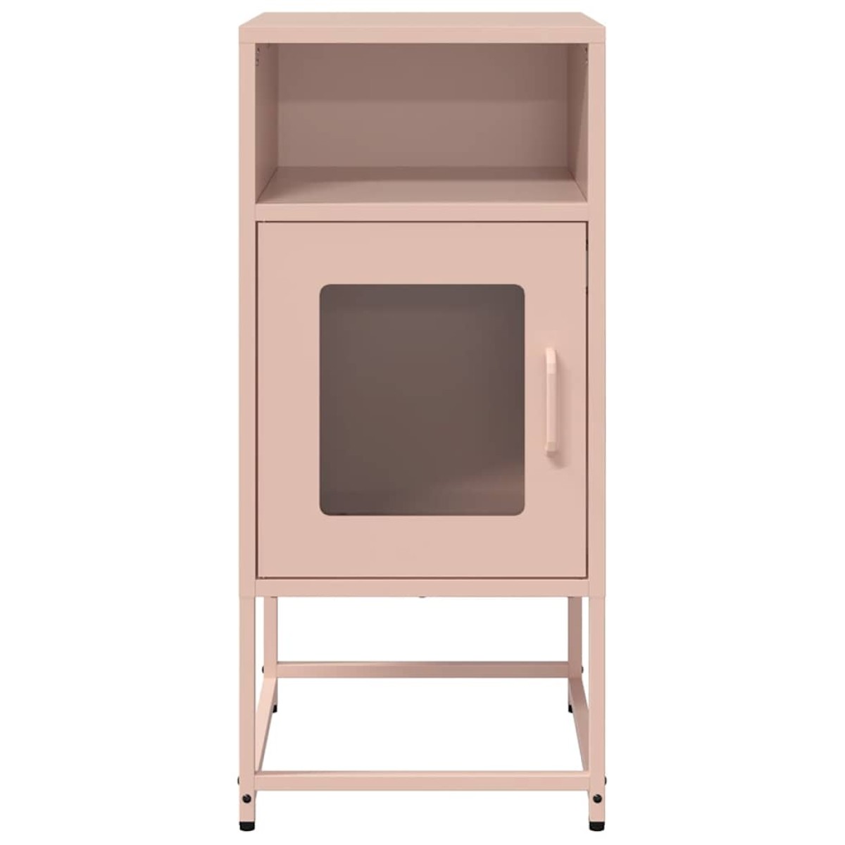 vidaXL Κομοδίνο ροζ 36x39x78 cm από χάλυβα ψυχρής έλασης