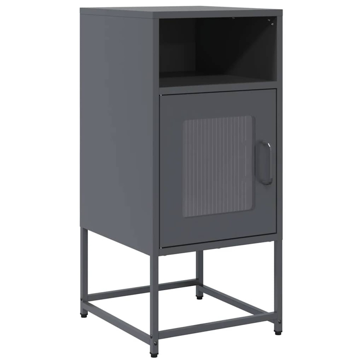 vidaXL Κομοδίνο ανθρακί 36x39x78 cm από χάλυβα ψυχρής έλασης