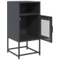 vidaXL Κομοδίνο ανθρακί 36x39x78 cm από χάλυβα ψυχρής έλασης