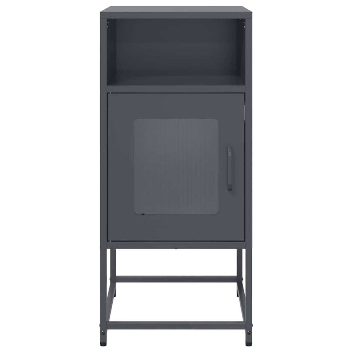 vidaXL Κομοδίνο ανθρακί 36x39x78 cm από χάλυβα ψυχρής έλασης