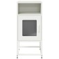 vidaXL Κομοδίνο λευκό 36x39x78 cm από χάλυβα ψυχρής έλασης
