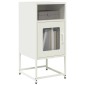 vidaXL Κομοδίνο λευκό 36x39x78 cm από χάλυβα ψυχρής έλασης