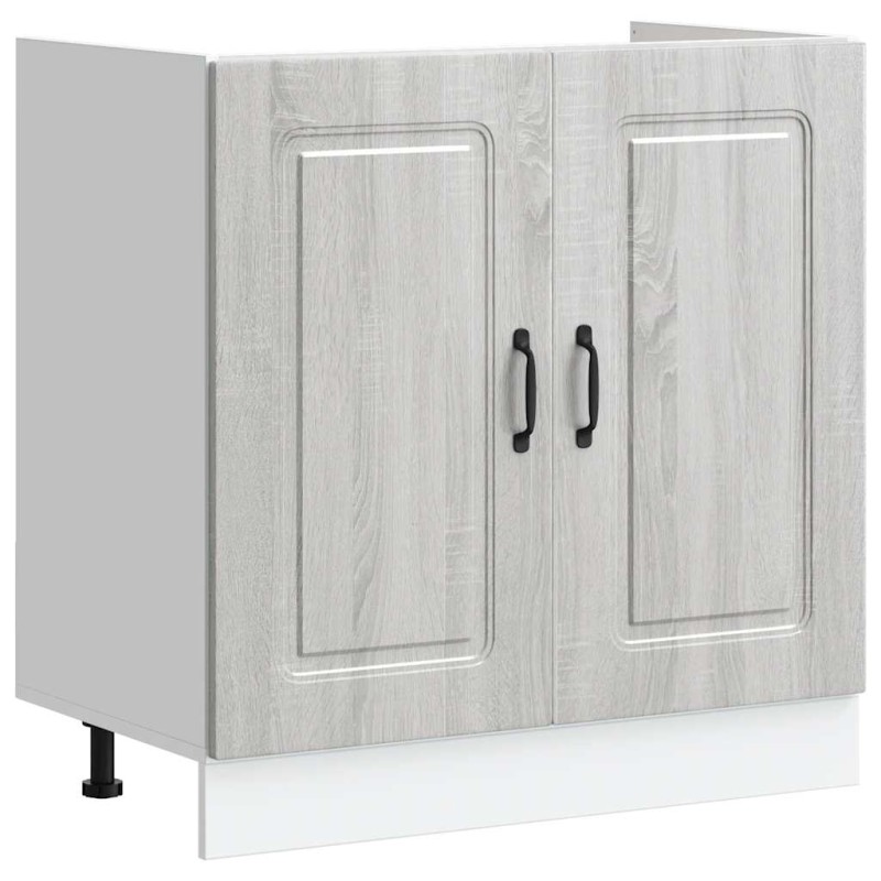 vidaXL Ντουλάπι βάσης νεροχύτη "Kalmar" Γκρι Sonoma 80x46x81,5 cm