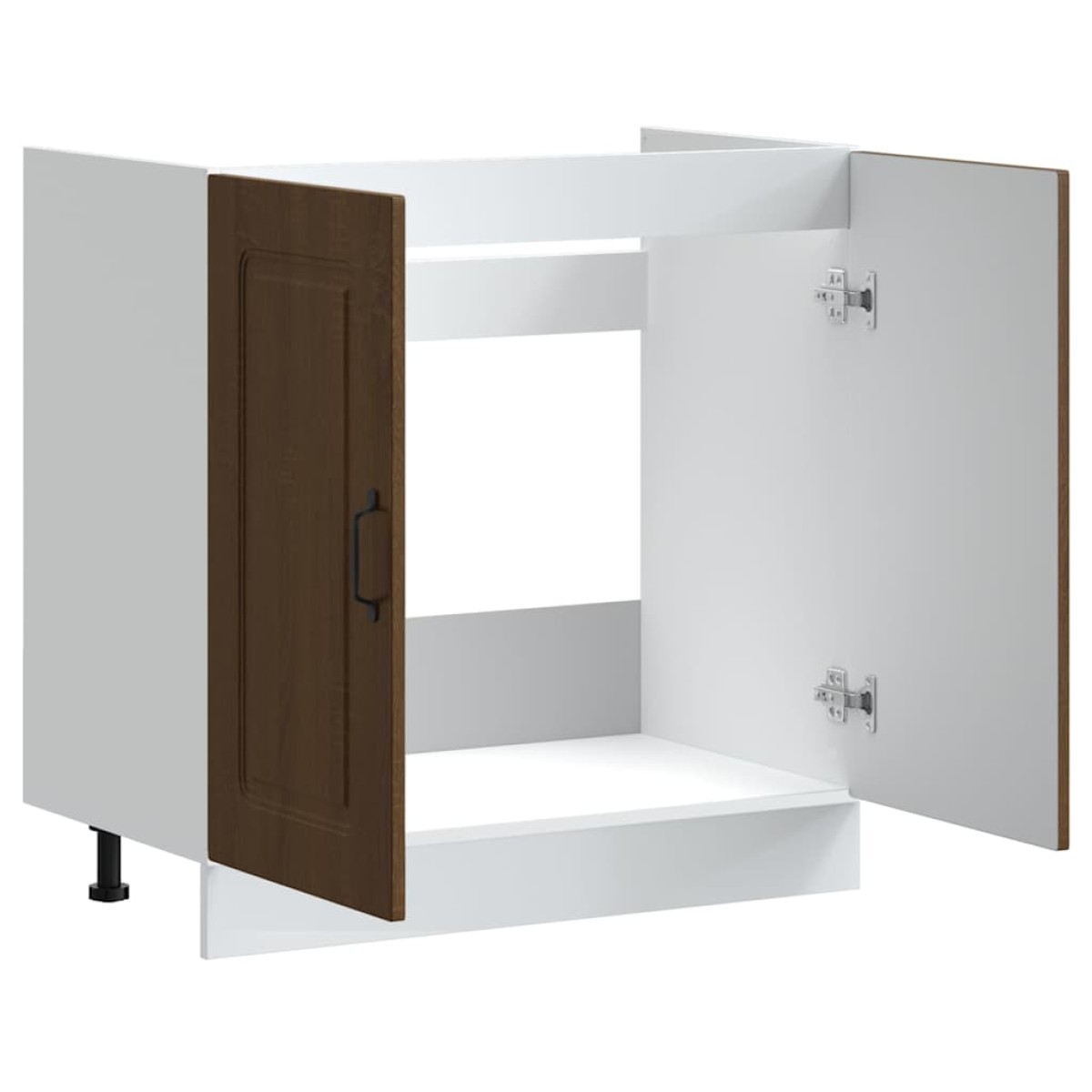 vidaXL Ντουλάπι βάσης νεροχύτη "Kalmar" Καφέ δρυς 80x46x81,5 cm