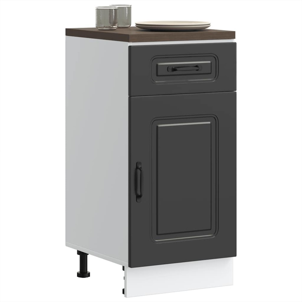 vidaXL ντουλάπι βάσης κουζίνας Kalmar Μαύρο από Επεξεργασμένο Ξύλο
