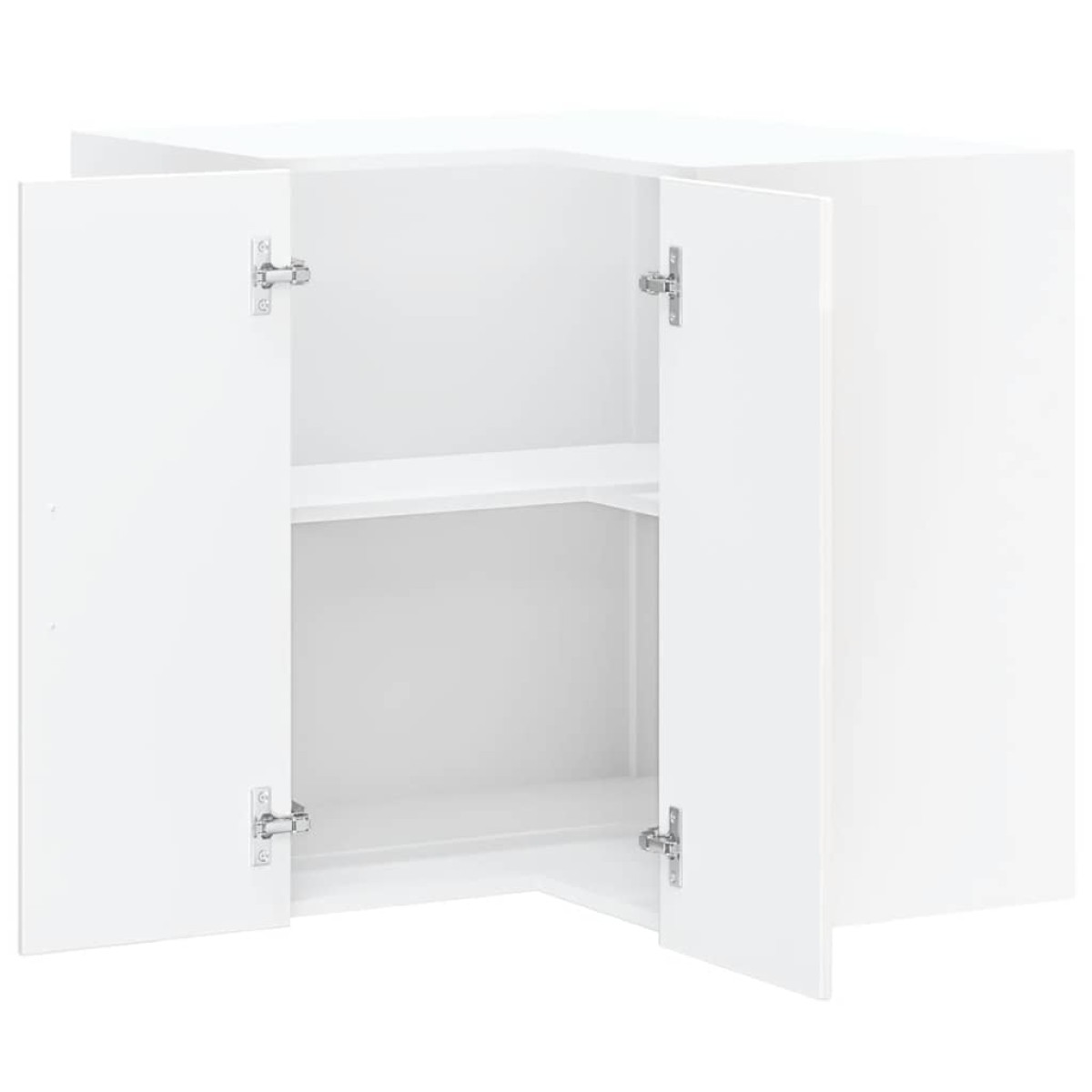 vidaXL Γωνιακό ντουλάπι τοίχου κουζίνας "Kalmar" High Gloss White