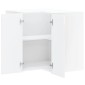vidaXL Γωνιακό ντουλάπι τοίχου κουζίνας "Kalmar" High Gloss White