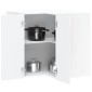 vidaXL Γωνιακό ντουλάπι τοίχου κουζίνας "Kalmar" High Gloss White
