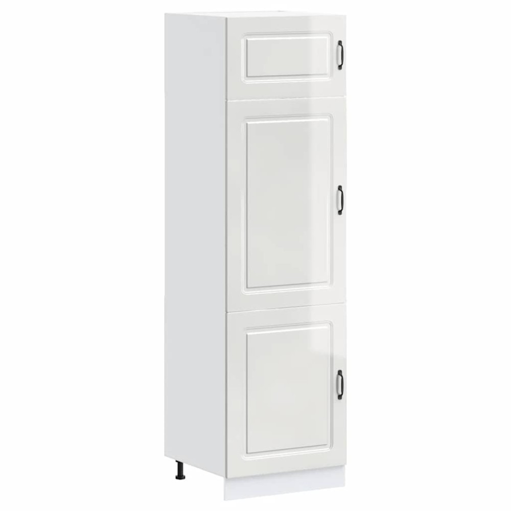vidaXL Ντουλάπι κουζίνας "Kalmar" High Gloss White Engineered Wood