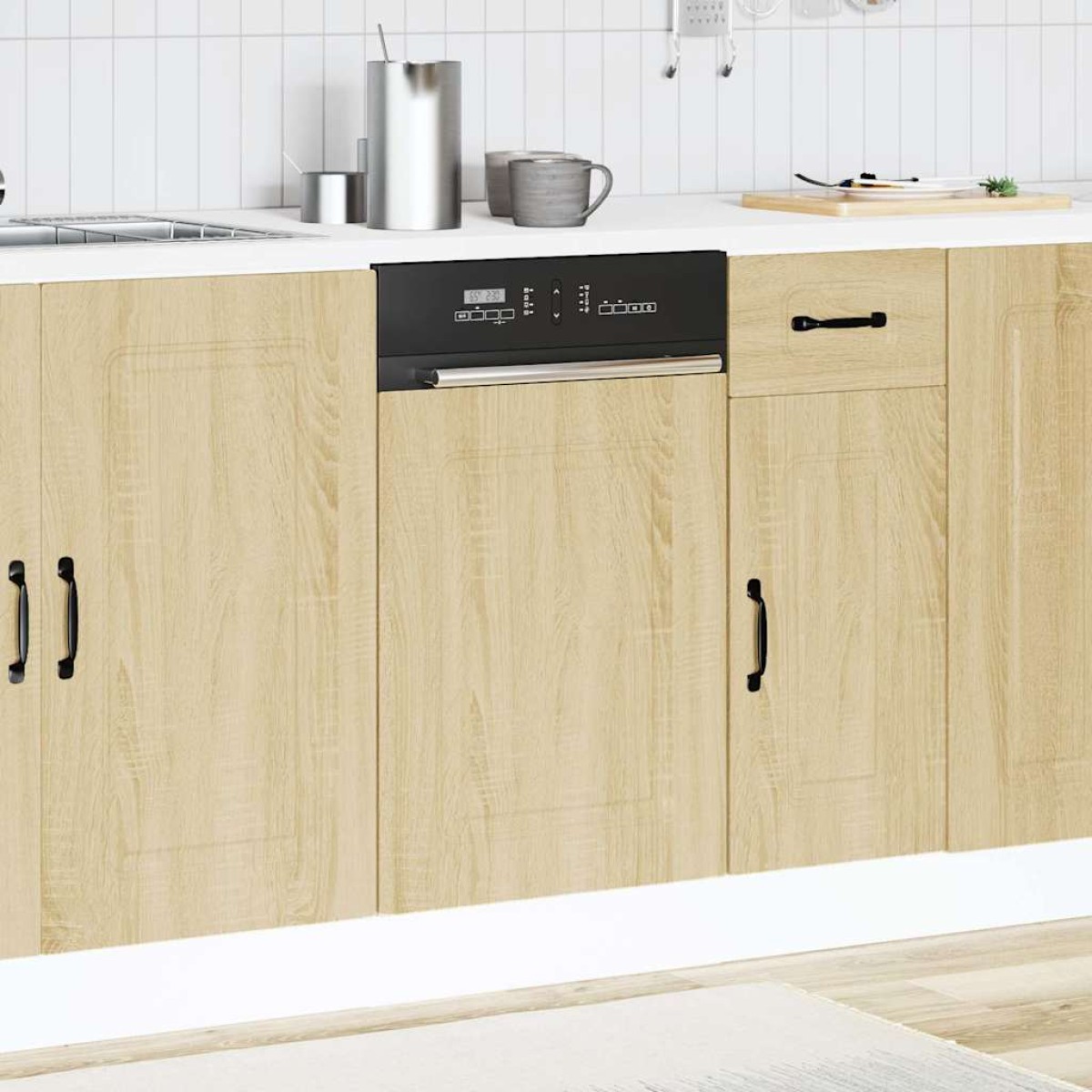 vidaXL Πίνακας πλυντηρίου πιάτων Kalmar Sonoma Δρυς 45x1,5x57 εκ.
