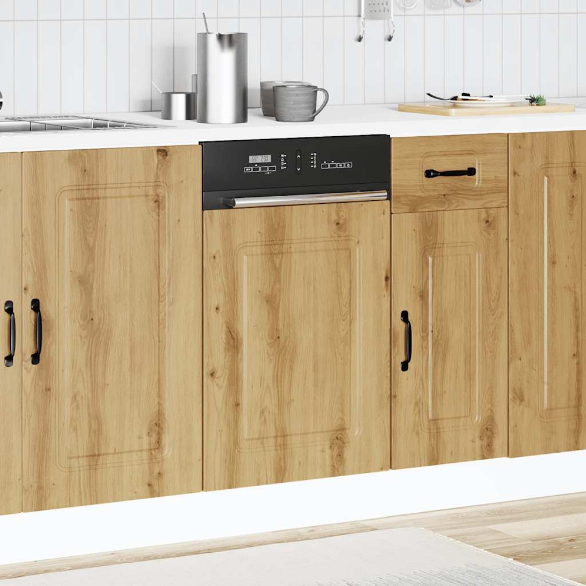 vidaXL Πίνακας πλυντηρίου πιάτων Kalmar Artisan Δρυς 45x1,5x57 εκ.