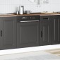 vidaXL Πίνακας πλυντηρίου πιάτων Kalmar Μαύρο 60x1,5x57 εκ.