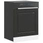 vidaXL Πίνακας πλυντηρίου πιάτων Kalmar Μαύρο 60x1,5x57 εκ.