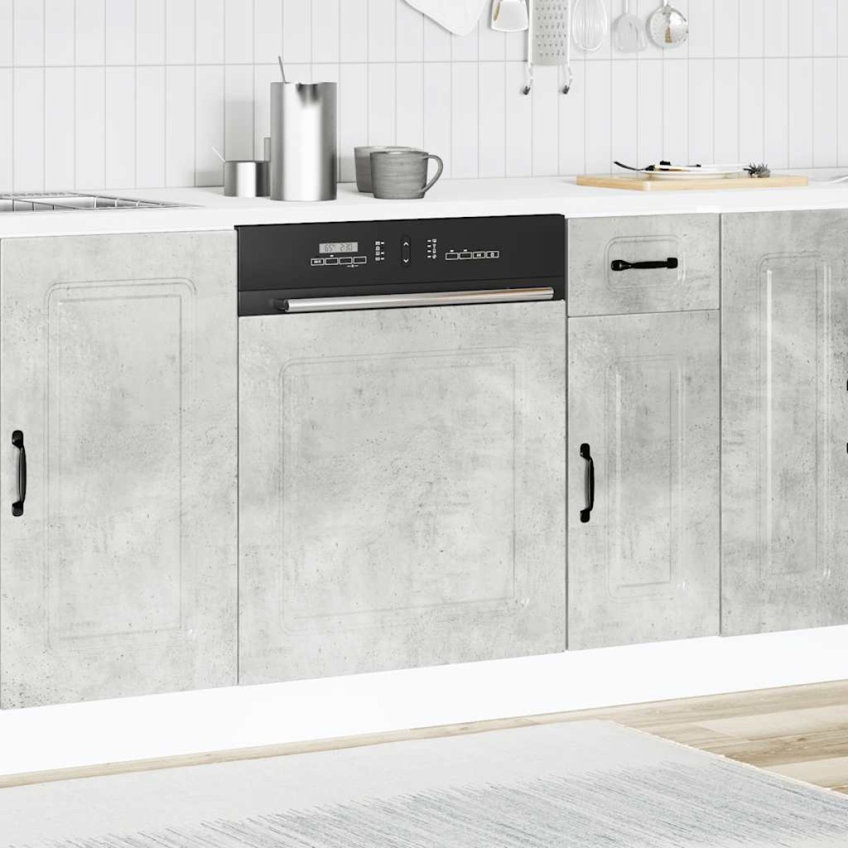 vidaXL Πίνακας πλυντηρίου πιάτων Kalmar Concrete Grey 60x1,5x57 εκ.