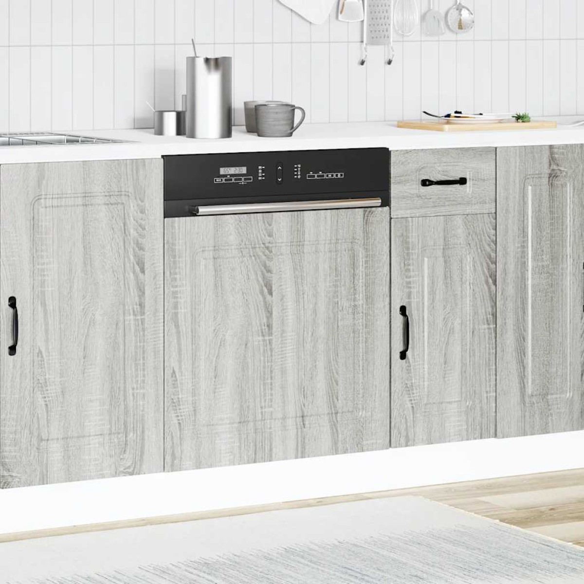 vidaXL Πίνακας πλυντηρίου πιάτων Kalmar Γκρι Sonoma 60x1,5x57 εκ.