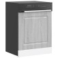 vidaXL Πίνακας πλυντηρίου πιάτων Kalmar Γκρι Sonoma 60x1,5x57 εκ.