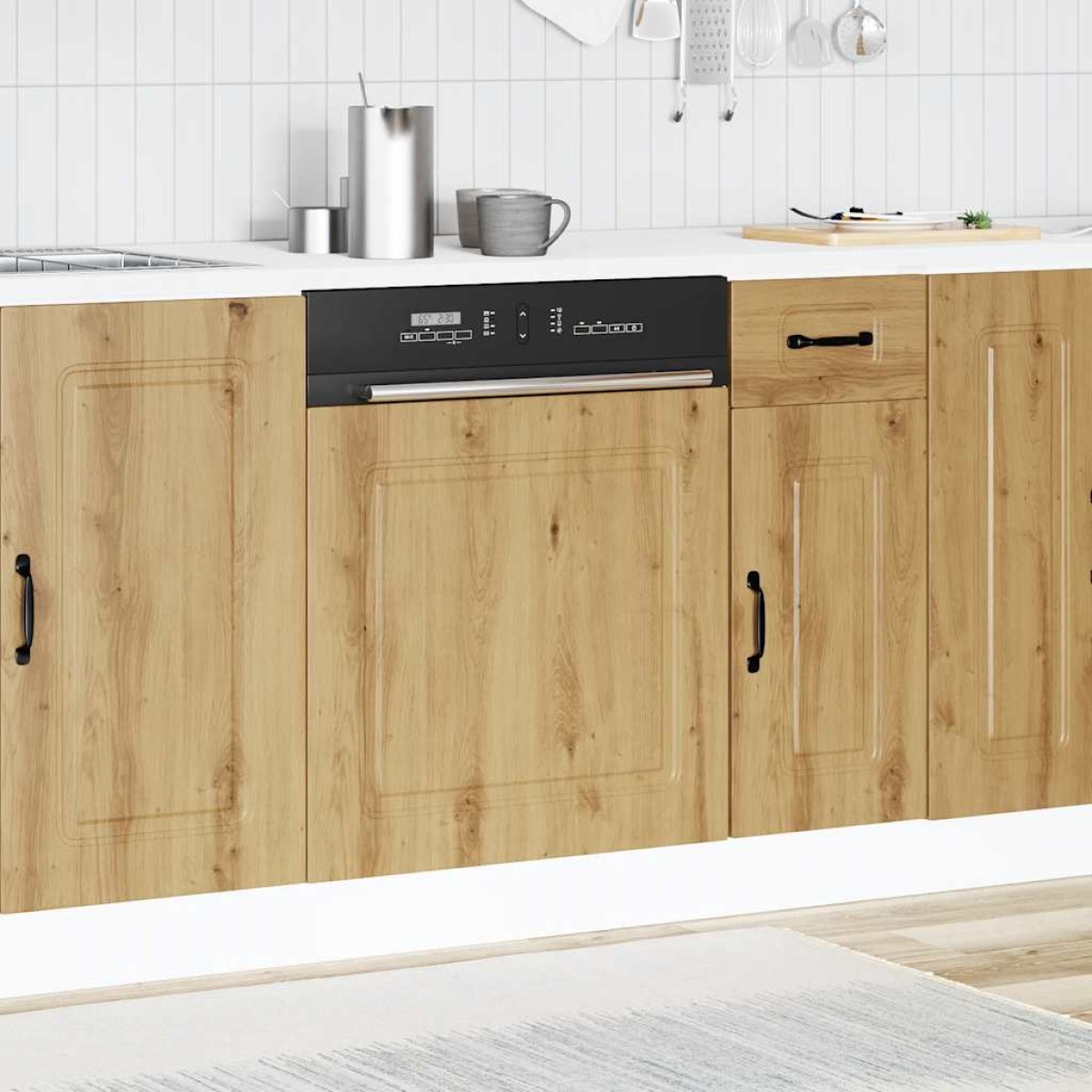 vidaXL Πίνακας πλυντηρίου πιάτων Kalmar Artisan Δρυς 60x1,5x57 εκ.