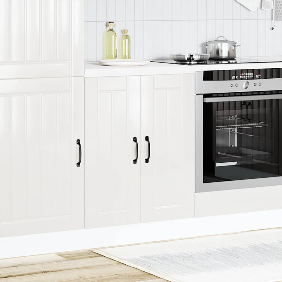 vidaXL Ντουλάπι βάσης νεροχύτη "Lucca" High Gloss White