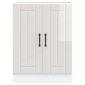 vidaXL Ντουλάπι βάσης νεροχύτη "Lucca" High Gloss White