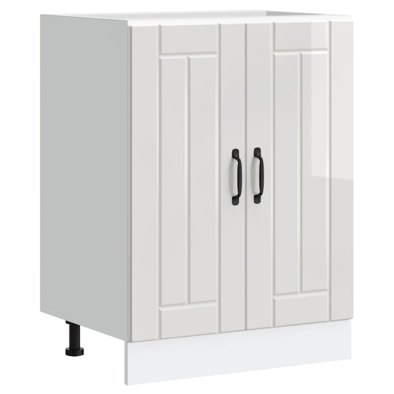 vidaXL Ντουλάπι βάσης νεροχύτη "Lucca" High Gloss White