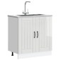 vidaXL Ντουλάπι βάσης νεροχύτη "Lucca" High Gloss White