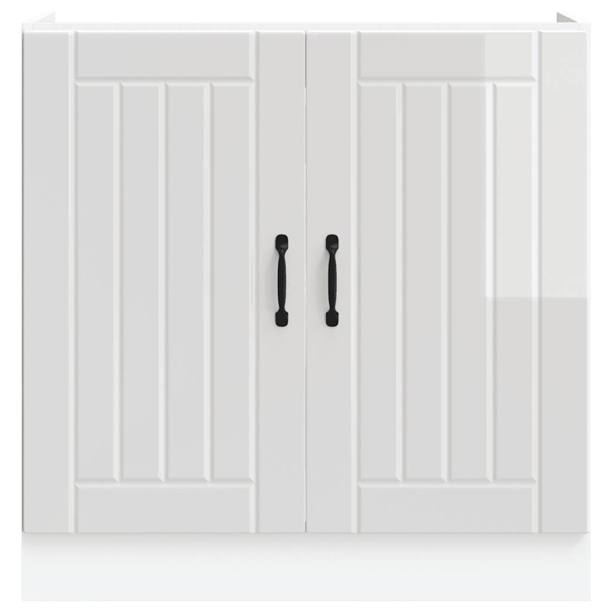 vidaXL Ντουλάπι βάσης νεροχύτη "Lucca" High Gloss White