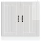 vidaXL Ντουλάπι βάσης νεροχύτη "Lucca" High Gloss White
