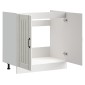 vidaXL Ντουλάπι βάσης νεροχύτη "Lucca" High Gloss White