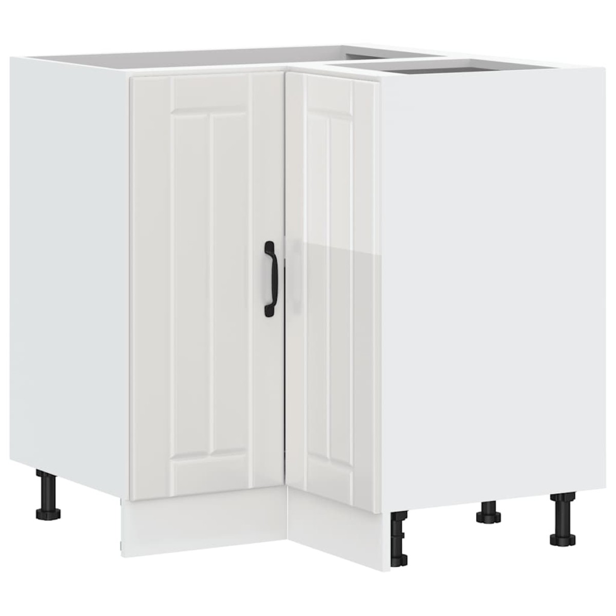 vidaXL Γωνιακό ντουλάπι βάσης κουζίνας "Lucca" High Gloss White