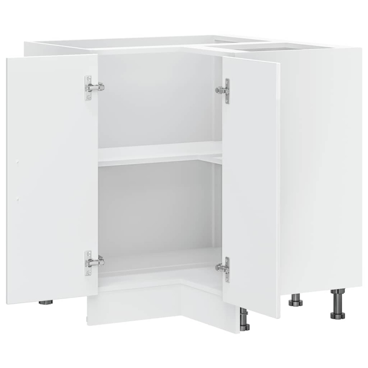 vidaXL Γωνιακό ντουλάπι βάσης κουζίνας "Lucca" High Gloss White